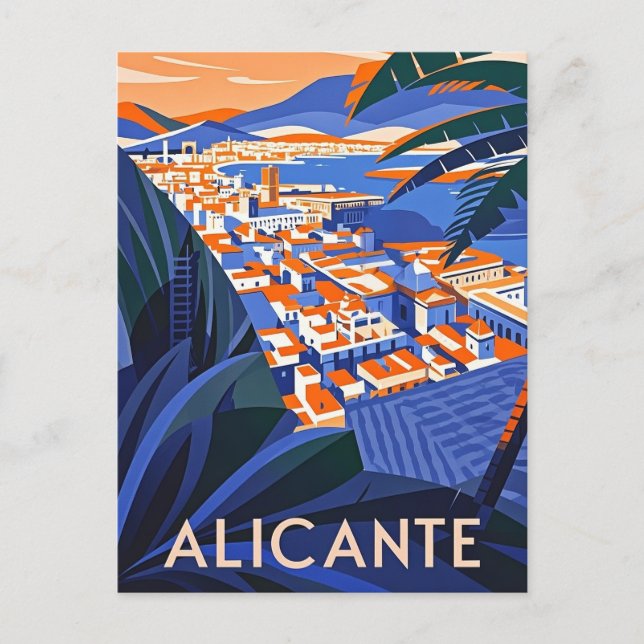 Alicante Spanien Postkarte (Vorderseite)