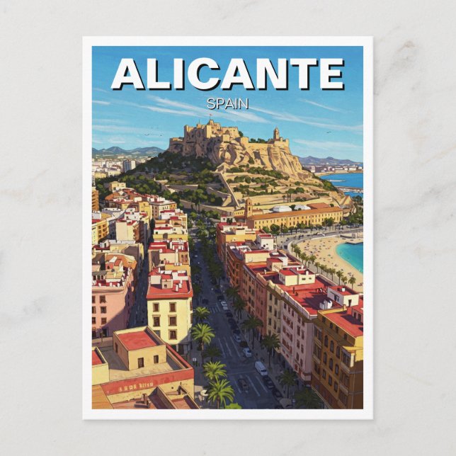 Alicante Spanien Reisen Postkarte (Vorderseite)