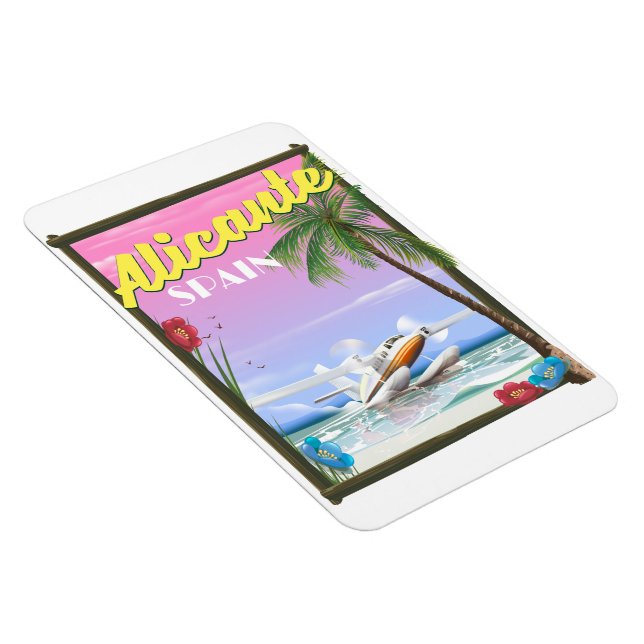 Alicante Spanien Vintages Reiseplakat Magnet (Rechte Seite)