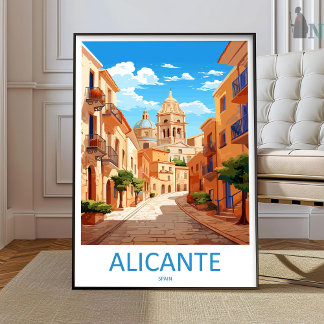 Alicante Travel Print Wall Art Alicante Wall Hangi Poster