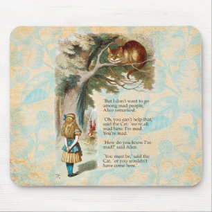 Alice Abenteuer im Wunderland Cheshire-Katze Mousepad