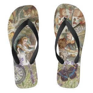 Alice Abenteuer Klassischer Wunderland-Teeparty Flip Flops