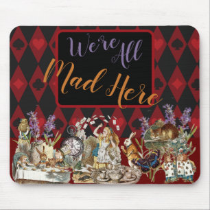 Alice Abenteuer mit Wunderland verrückter Cheshire Mousepad