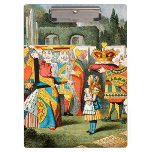 Alice Abenteuer Wunderland Herzkönigin Klemmbrett