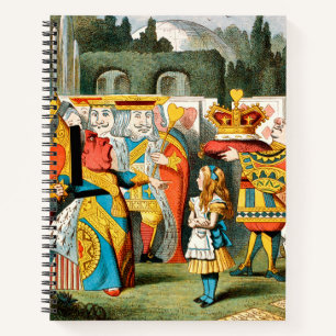 Alice Abenteuer Wunderland Herzkönigin Notizbuch