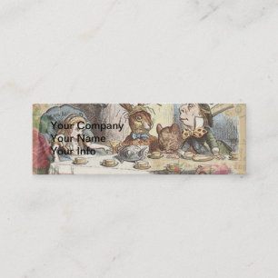 Alice Abenteuer Wunderland Verrückte Teeparty-Kuns Mini Visitenkarte