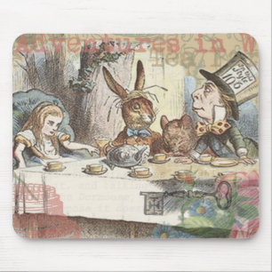 Alice Abenteuer Wunderland Verrückte Teeparty-Kuns Mousepad