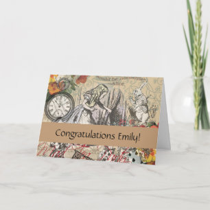 Alice Abenteuer Wunderland Vorhang Klassische Kuns Karte