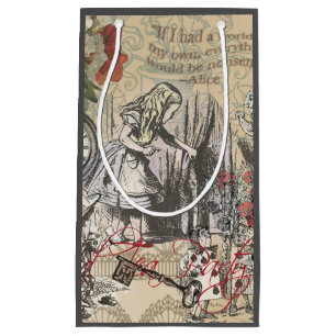 Alice Abenteuer Wunderland Vorhang Klassische Kuns Kleine Geschenktüte