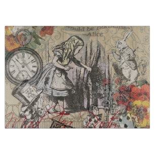 Alice Abenteuer Wunderland Vorhang Klassische Kuns Schneidebrett