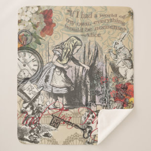 Alice Abenteuer Wunderland Vorhang Klassische Kuns Sherpadecke