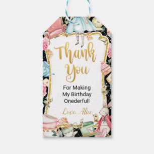 Alice Adventure in Wonderland Danke Tag Geschenkanhänger