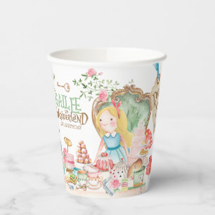 Alice Adventures in Woderland Birthday Tee Party Pappbecher