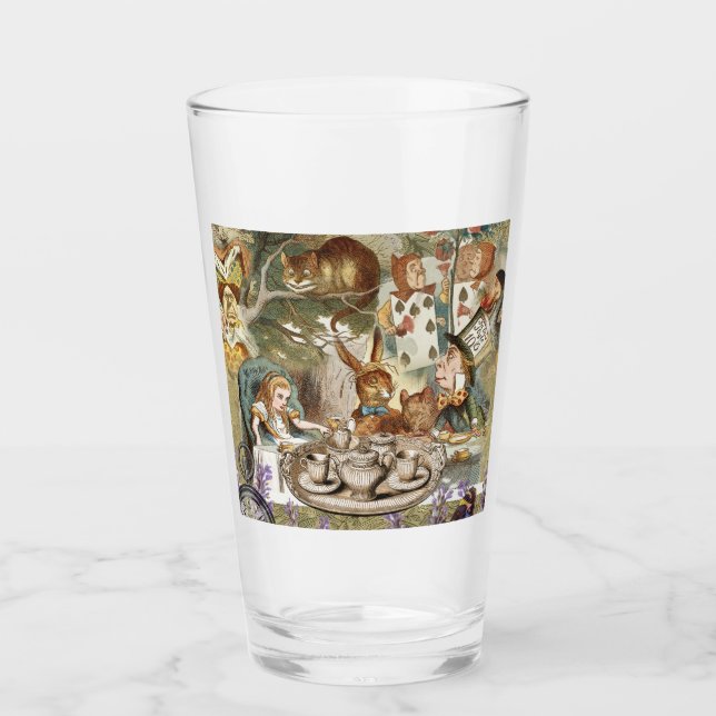 Alice Adventures in Wonderland Mad Party Glas (Vorderseite)