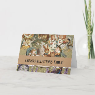 Alice Adventures in Wonderland Mad Party Karte