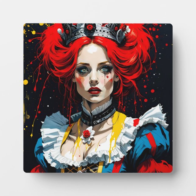 Alice als Rote Königin Fotoplatte (Vorderseite)