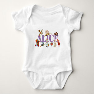 Alice and Friends in Wonderland Baby Strampler