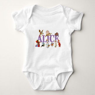 Alice and Friends in Wonderland Baby Strampler