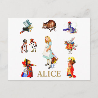 Alice and Friends in Wonderland Postkarte