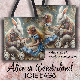 Alice and Rabbit Wonderland Fantasy Art