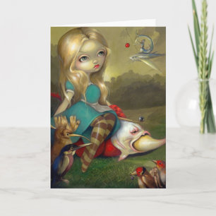 "Alice and the Bosch Birds" Greeting Card Karte