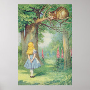 Alice and the Cheshire Cat Poster