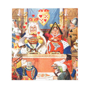 Alice and The Knave of Hearts Trial in Wonderland Notizblock