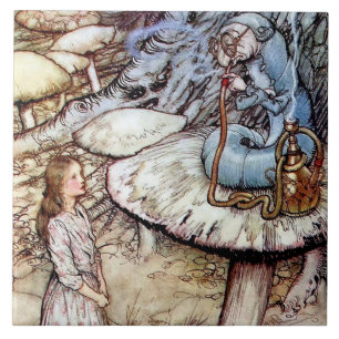 "Alice and the Raupe" von Arthur Rackham Fliese