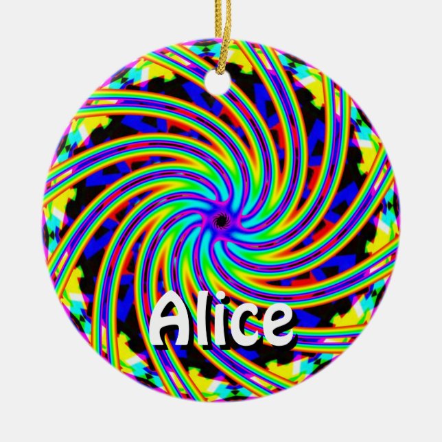 Alice (Ändern der Wörter) Keramik Ornament (Vorne)