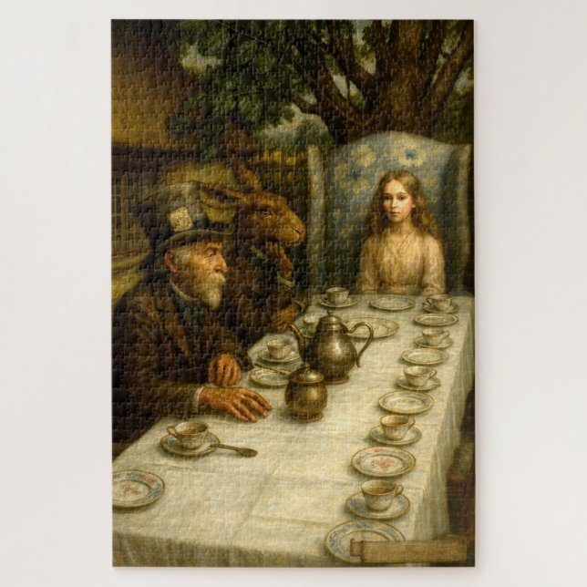 Alice At Mad Hatter Tea Party Puzzle (Vertikal)