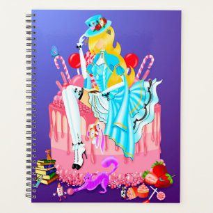 Alice auf Geburtstagstorte Wonderland Planer