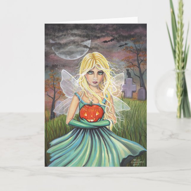 Alice auf Halloween Fairy Card von Molly Harrison Karte (Vorderseite)