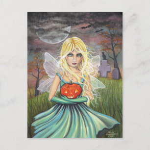 Alice auf Halloween Postcard von Molly Harrison Postkarte