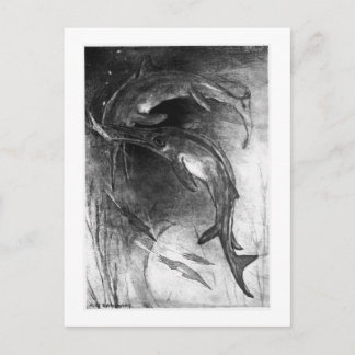 Alice B. Woodward: Ichthyosaurs Art Postcard Postkarte