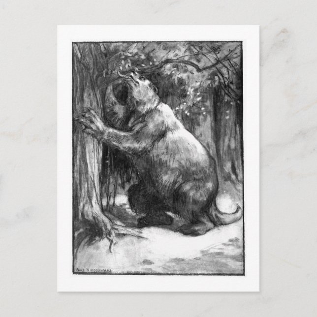 Alice B. Woodward: Megatherium Art Postkarte (Vorderseite)