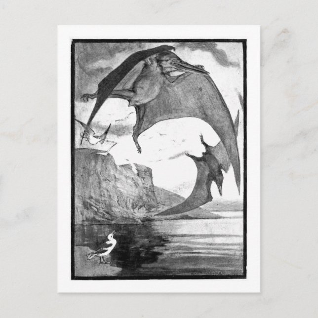 Alice B. Woodward: Pteranodon Art Postcard Postkarte (Vorderseite)