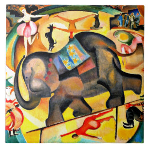 Alice Bailly - Der Elefant, Kunstmalerei, Fliese