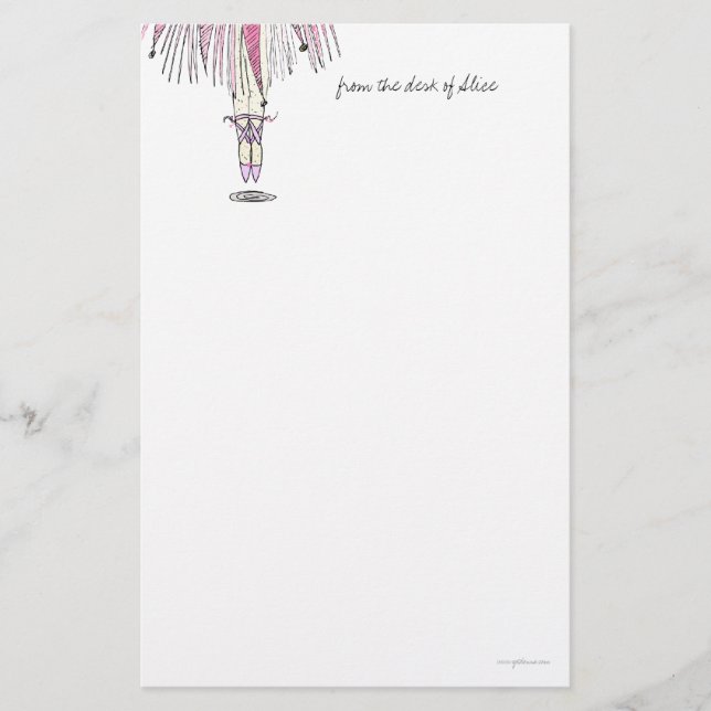 Alice - Ballerina Nummer 1 Stationery Briefpapier (Vorderseite)