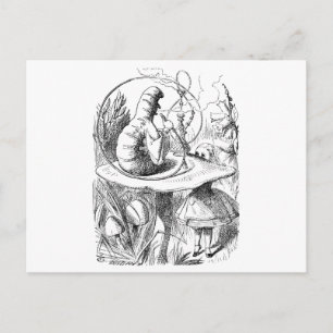 Alice befragt die Raupe Postkarte