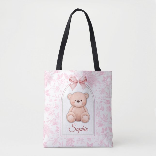 Alice | Benutzerdefiniertes rosa Teddy-Bär-Kinderz (Vorderseite)