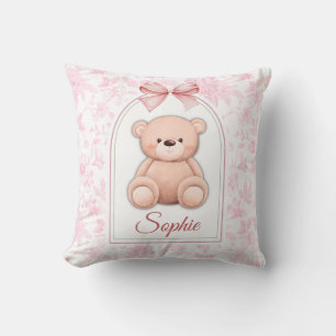 Alice Benutzerdefiniertes rosa Teddy-Bär-Kinderz Kissen