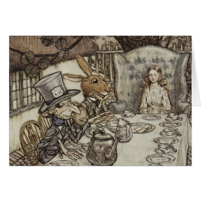 Alice Birthday UnGeburtstag Rabbit Hatter Party (Vorderseite (Horizontal))