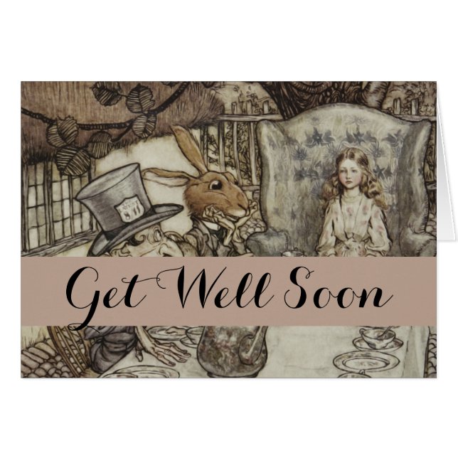 Alice Birthday UnGeburtstag Rabbit Hatter Party (Vorderseite (Horizontal))