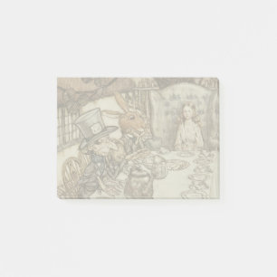 Alice Birthday UnGeburtstag Rabbit Hatter Party Post-it Klebezettel