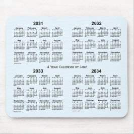 Alice Blue 4 Year Calendar by Janz 2031-2034 Mousepad