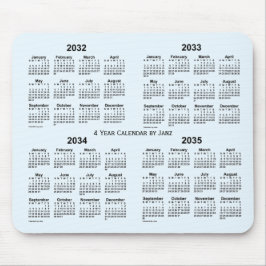 Alice Blue 4 Year Calendar by Janz 2032-2035 Mousepad