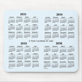 Alice Blue 4 Year Calendar by Janz 2033-2036 Mousepad