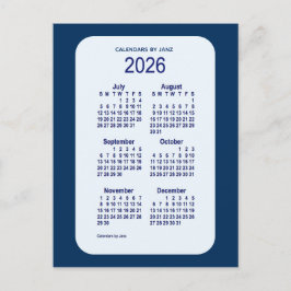 Alice Blue 6 Monate Mini-Kalender 2026 von Janz Postkarte