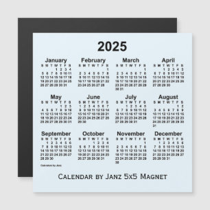 Alice Blue Calendar 2025 von Janz 5x5 Magnet