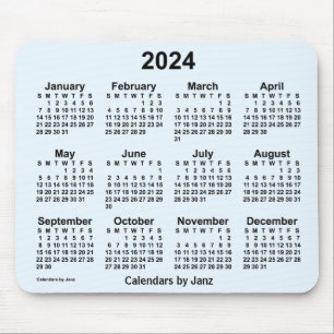 Alice Blue Calendar von Janz Mouse Pad 2024 Mousepad